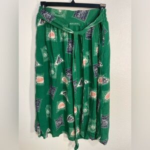 Porridge Green postage stamp Skirt, size S